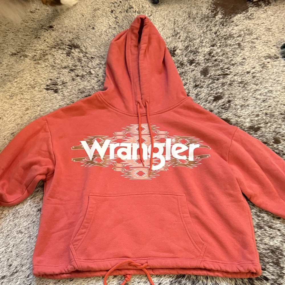 wrangler hooded sweatshirt coral size S